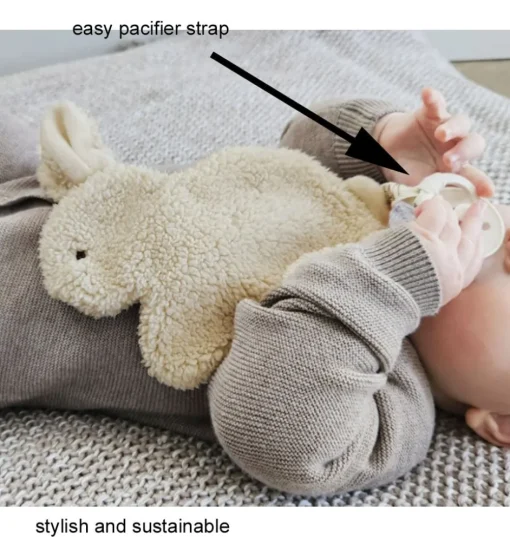 BamBam recycled knuffeldoekje konijntje met speenbevestiging