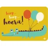 By- Bora kaartje krokodil Hiep Hiep Hoera