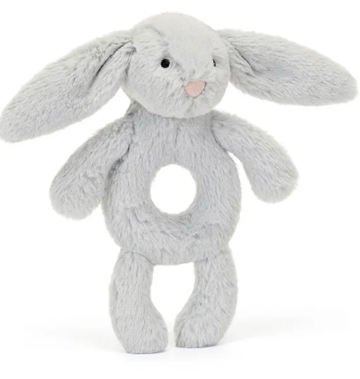 Jellycat Bashful bunny rammelaar / silver