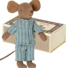 Maileg Big brother muisje met pyjama in matchbox
