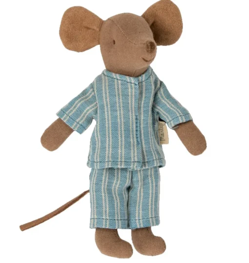 Maileg Big brother muisje met pyjama in matchbox
