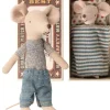 Maileg Big Brother muis in matchbox