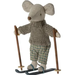 Maileg Big brother muis met ski set