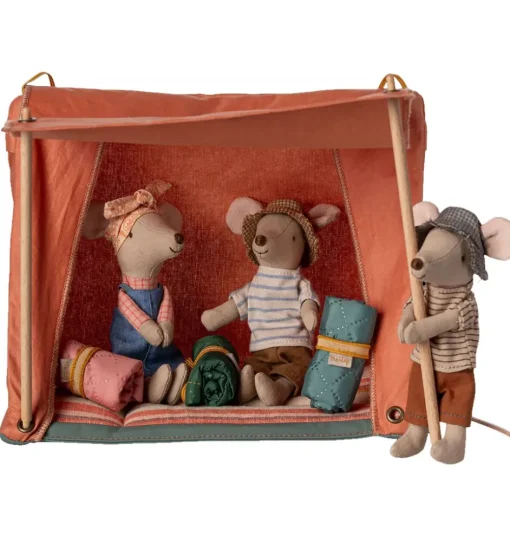 Maileg Happy camper tent voor de muisjes / oranje / 2025 collectie