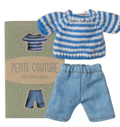 Maileg kledingset big brother muisje / petite couture / broek en gestreept truitje