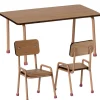 Maileg set tafel met twee stoelen voor de muisjes / dark powder