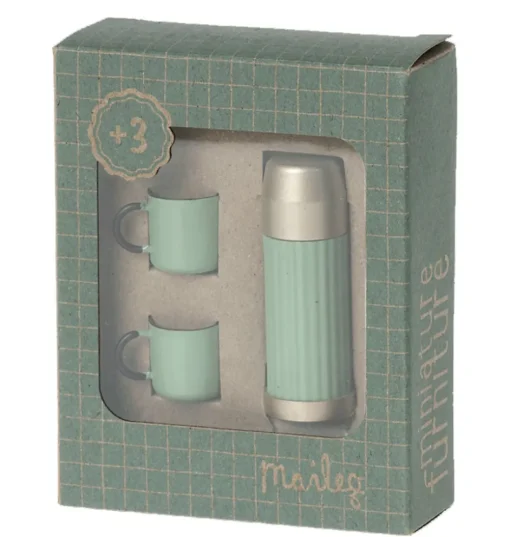 Maileg thermoskan en kopjes / mint