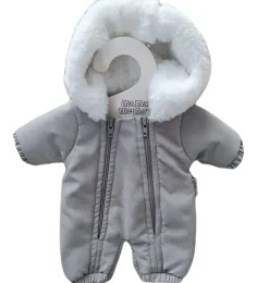 Mamamemo sneeuwpak / skipak grijs voor Gordi poppen