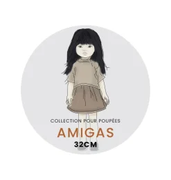 Minikane Amigas katoenen poppenjurk Nausicaa