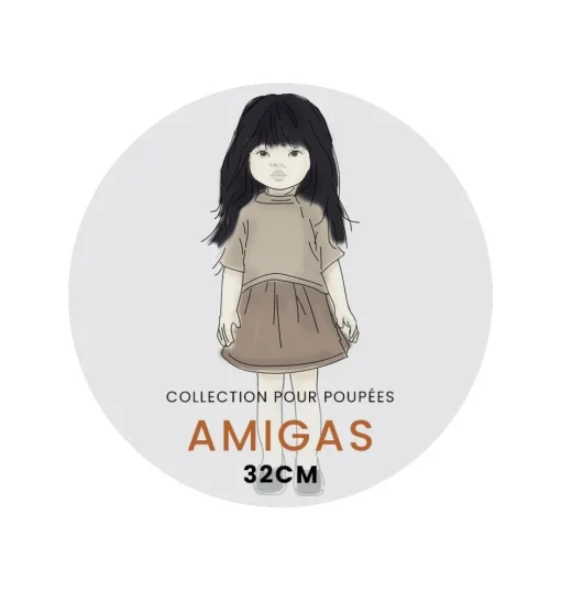 Minikane Amigas katoenen poppenjurk Nausicaa