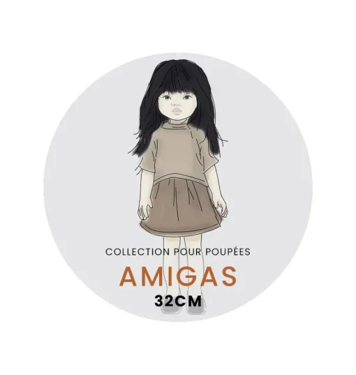 Minikane Amigas poppen robe Daisy en coton Salambo