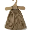 Minikane Amigas poppenjurk velvet brown met Minikane kledinghanger