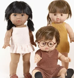 Minikane Barboteuse Orlando en tricot vert sauge voor Gordi poppen