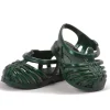 Minikane plastic sandalen voor Gordi poppen / kaki / donkergroen