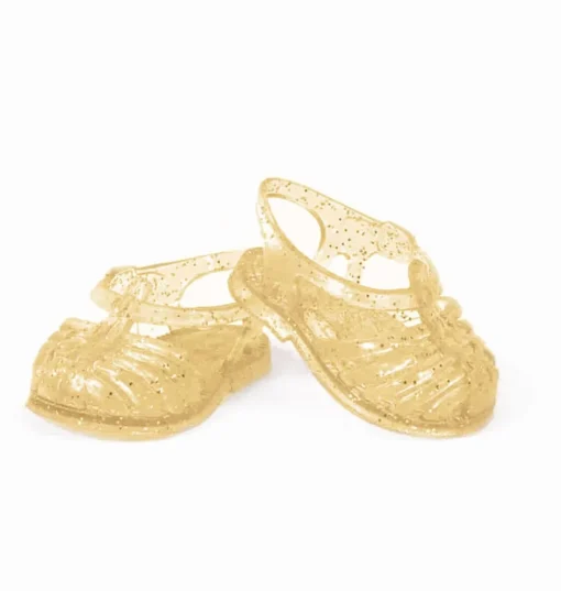 Minikane plastic sandalen voor Gordi poppen goud