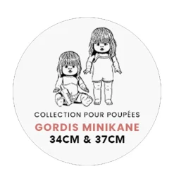 Minikane regenjas voor Gordi poppen / print Jade