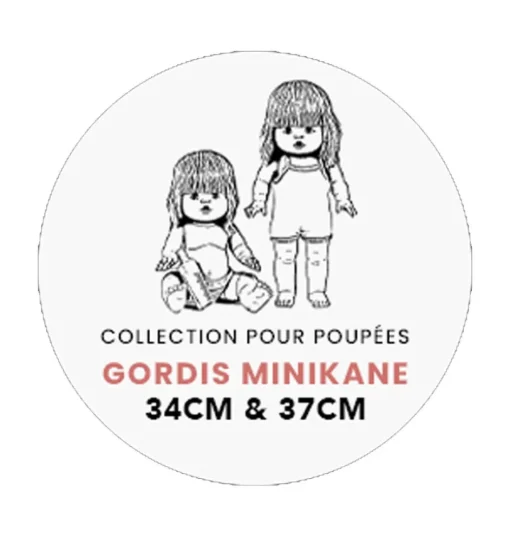 Minikane regenjas voor Gordi poppen / print Jade