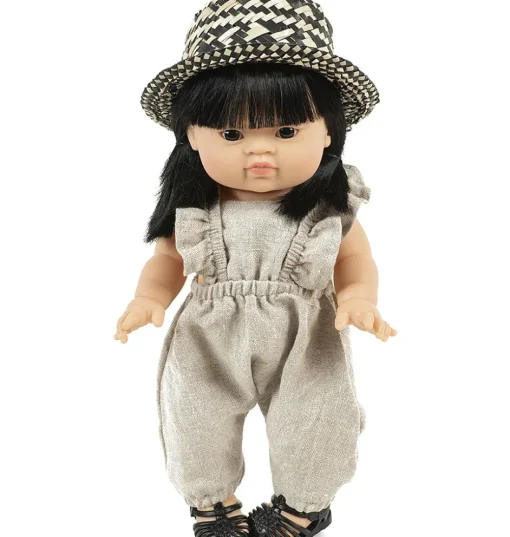 Minikane strohoed Pablo Noir voor Gordi poppen