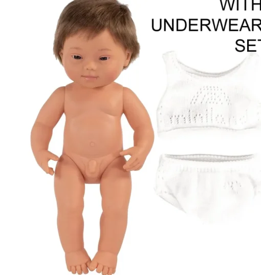 Miniland pop jongen met Down Syndrome 38 cm