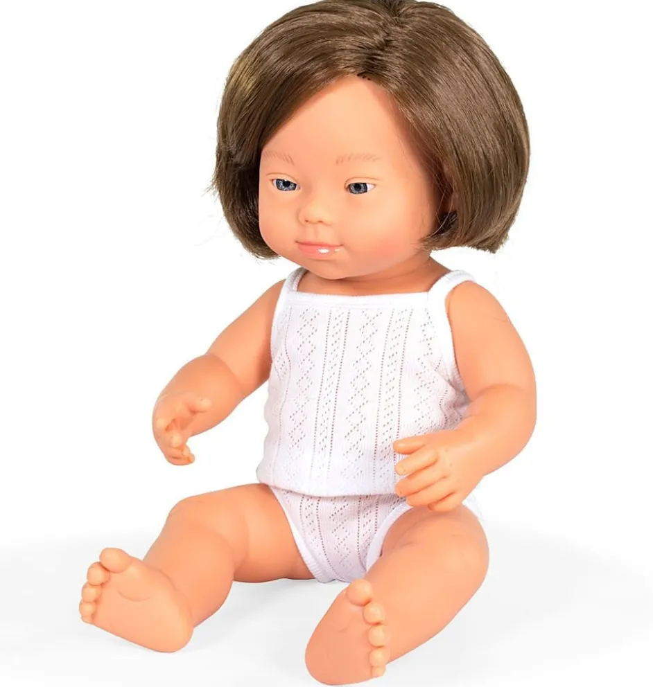 Miniland pop meisje met Down Syndrome 38 cm