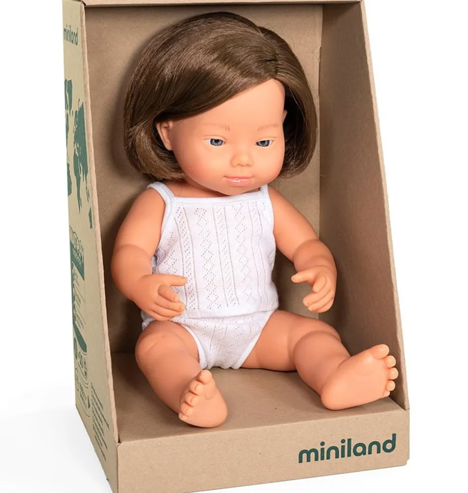 Miniland pop meisje met Down Syndrome 38 cm