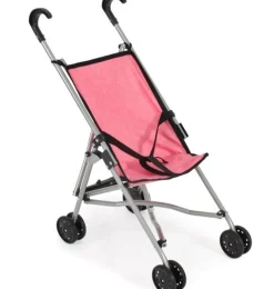 Poppenwagen buggy roze/zwart