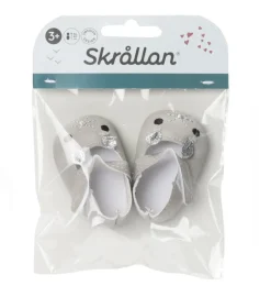 Skru00e5llan zilvergrijze schoenen / Amigas poppen passen deze schoenen